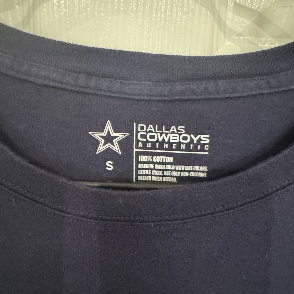 Dallas Cowboys Long Sleeve Shirt Navy Size Small Dak Prescott # 4 - Picture 3 of 6